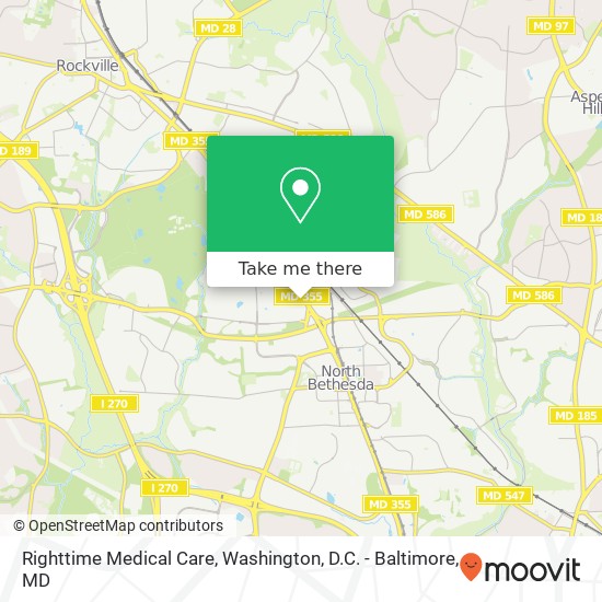 Mapa de Righttime Medical Care