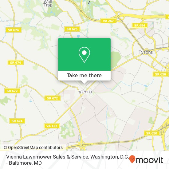 Mapa de Vienna Lawnmower Sales & Service