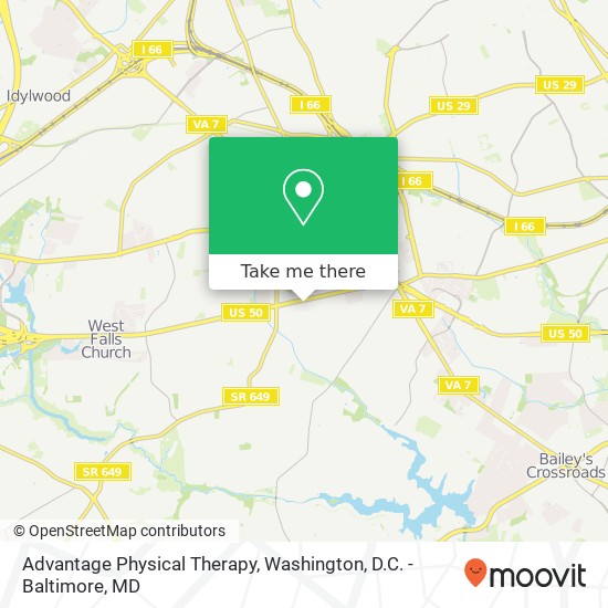 Advantage Physical Therapy map