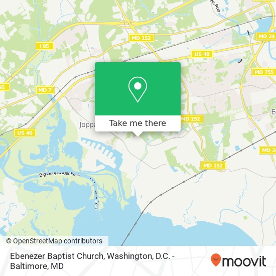 Mapa de Ebenezer Baptist Church