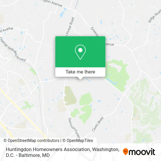 Huntingdon Homeowners Association map