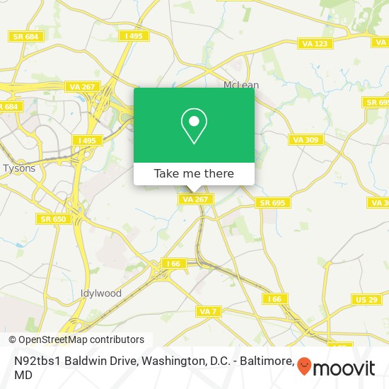 Mapa de N92tbs1 Baldwin Drive