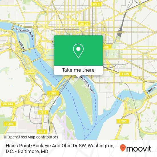 Hains Point / Buckeye And Ohio Dr SW map