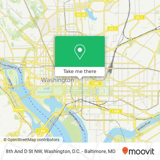 Mapa de 8th And D St NW