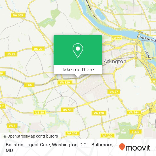 Ballston Urgent Care map