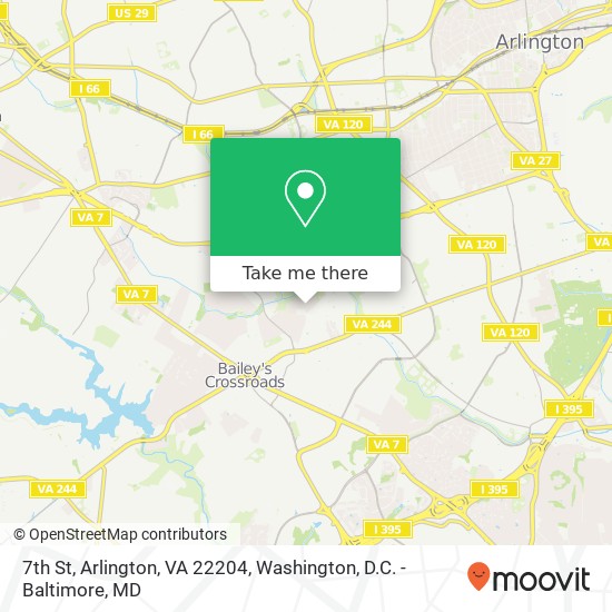 Mapa de 7th St, Arlington, VA 22204
