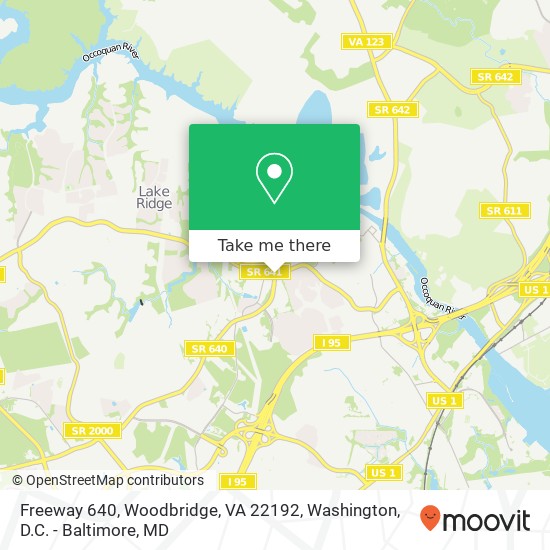 Mapa de Freeway 640, Woodbridge, VA 22192