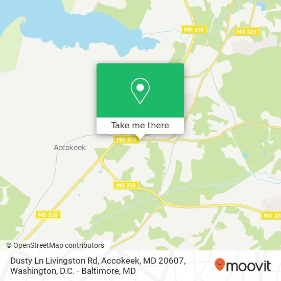 Mapa de Dusty Ln Livingston Rd, Accokeek, MD 20607