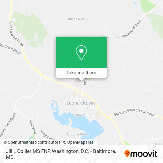 Jill L Collier MS FNP map