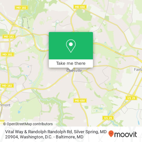 Mapa de Vital Way & Randolph Randolph Rd, Silver Spring, MD 20904