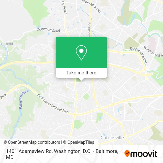 1401 Adamsview Rd map