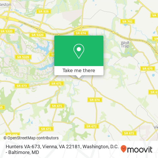 Hunters VA-673, Vienna, VA 22181 map