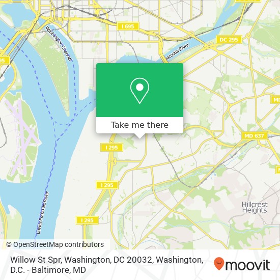 Willow St Spr, Washington, DC 20032 map