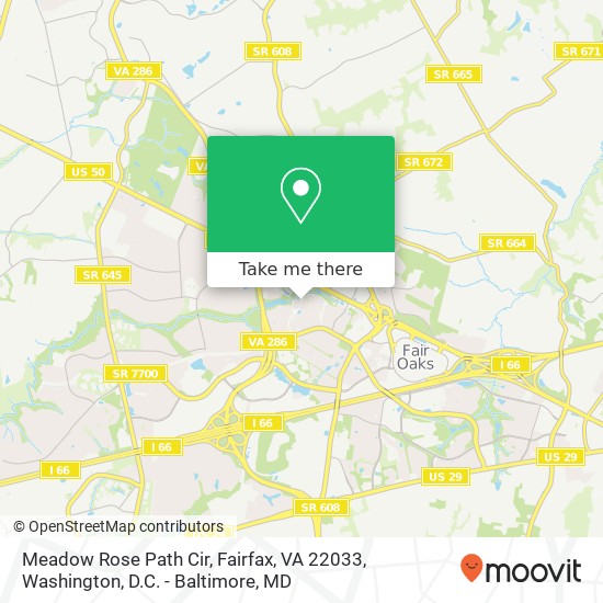 Mapa de Meadow Rose Path Cir, Fairfax, VA 22033