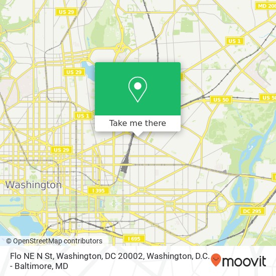 Flo NE N St, Washington, DC 20002 map