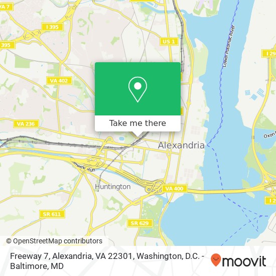 Mapa de Freeway 7, Alexandria, VA 22301