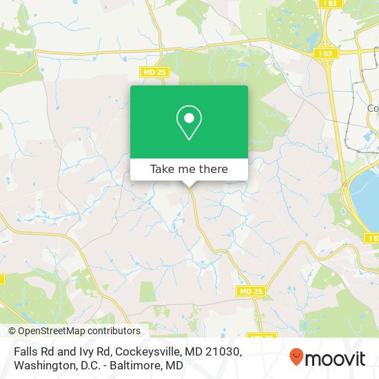 Mapa de Falls Rd and Ivy Rd, Cockeysville, MD 21030