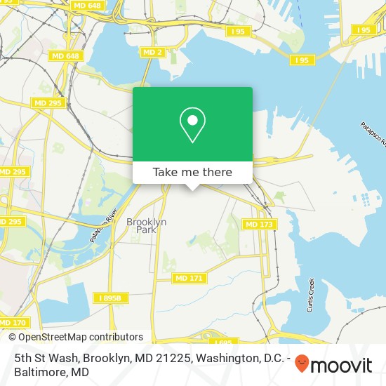 Mapa de 5th St Wash, Brooklyn, MD 21225