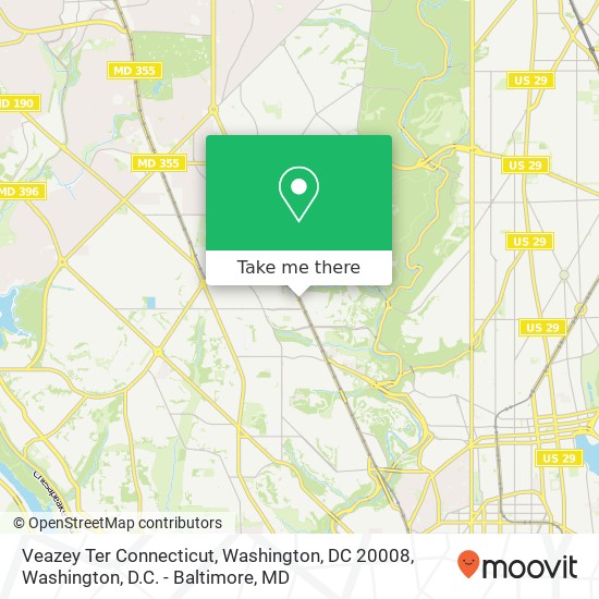 Mapa de Veazey Ter Connecticut, Washington, DC 20008