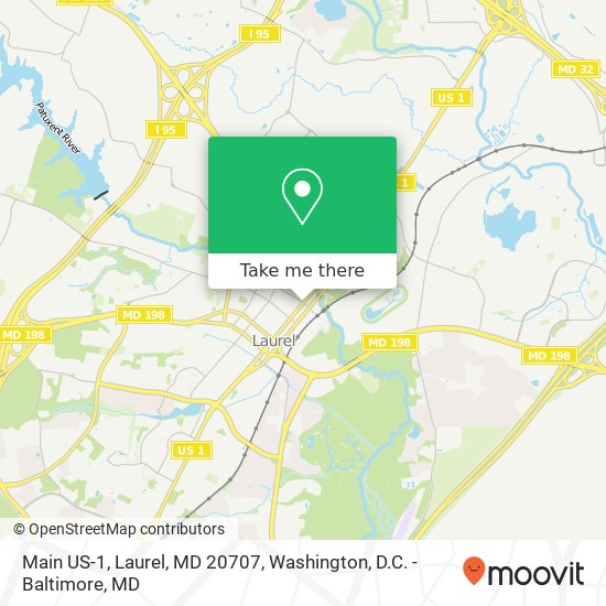 Main US-1, Laurel, MD 20707 map