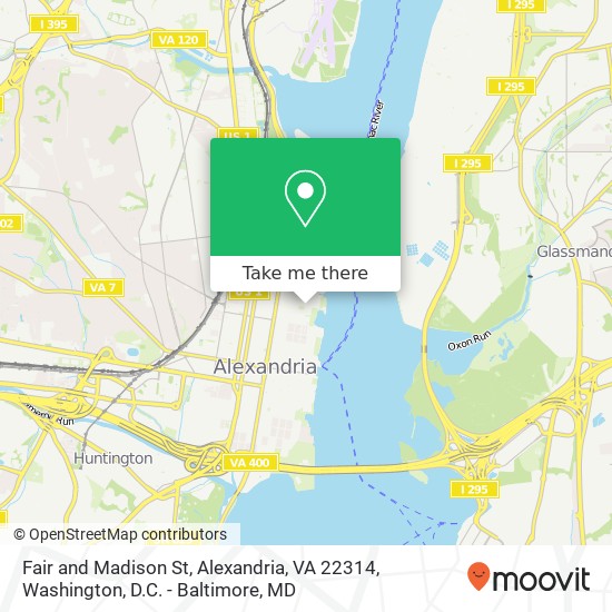 Mapa de Fair and Madison St, Alexandria, VA 22314