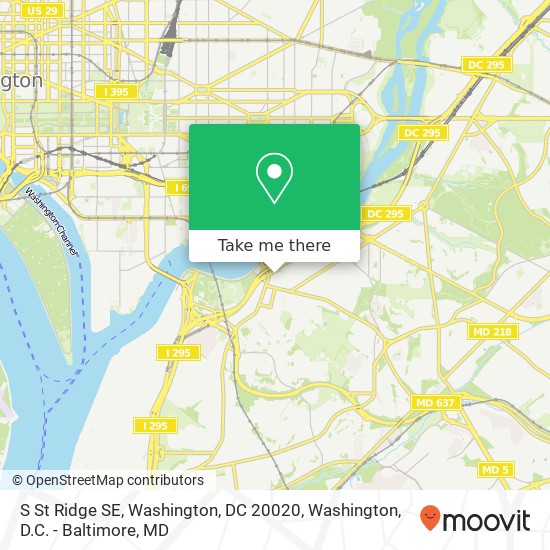 S St Ridge SE, Washington, DC 20020 map