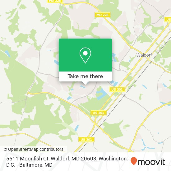Mapa de 5511 Moonfish Ct, Waldorf, MD 20603