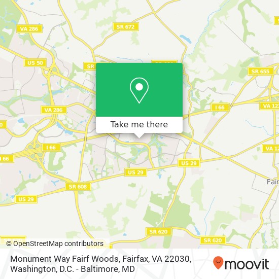 Monument Way Fairf Woods, Fairfax, VA 22030 map