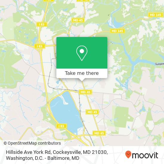 Hillside Ave York Rd, Cockeysville, MD 21030 map
