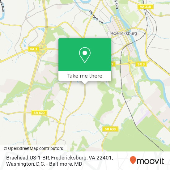 Mapa de Braehead US-1-BR, Fredericksburg, VA 22401