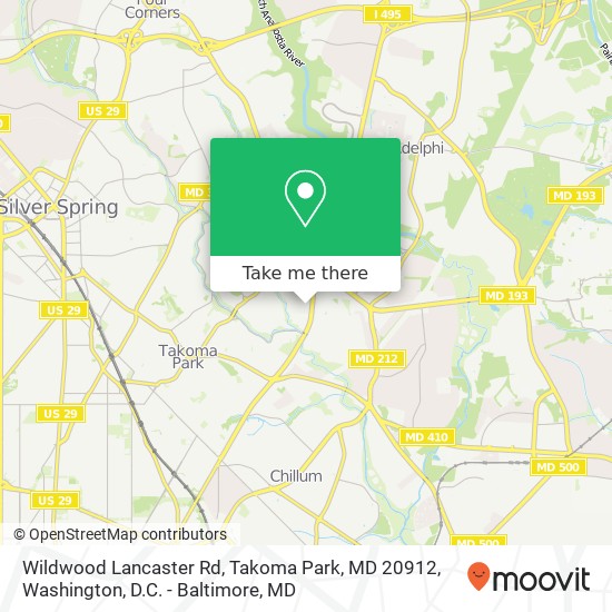 Wildwood Lancaster Rd, Takoma Park, MD 20912 map