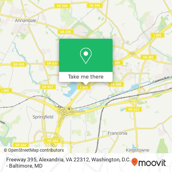 Mapa de Freeway 395, Alexandria, VA 22312