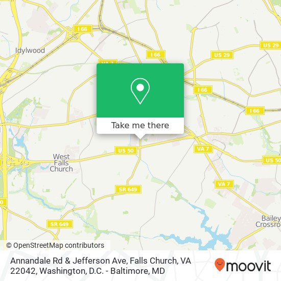 Annandale Rd & Jefferson Ave, Falls Church, VA 22042 map
