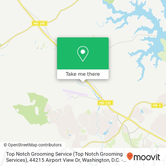 Mapa de Top Notch Grooming Service (Top Notch Grooming Services), 44215 Airport View Dr