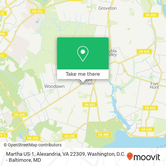 Mapa de Martha US-1, Alexandria, VA 22309