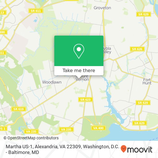 Martha US-1, Alexandria, VA 22309 map
