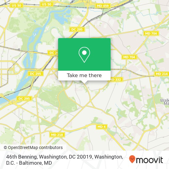 46th Benning, Washington, DC 20019 map