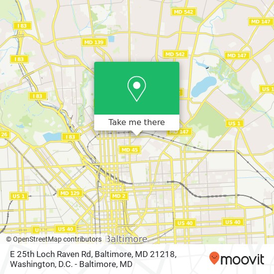 E 25th Loch Raven Rd, Baltimore, MD 21218 map