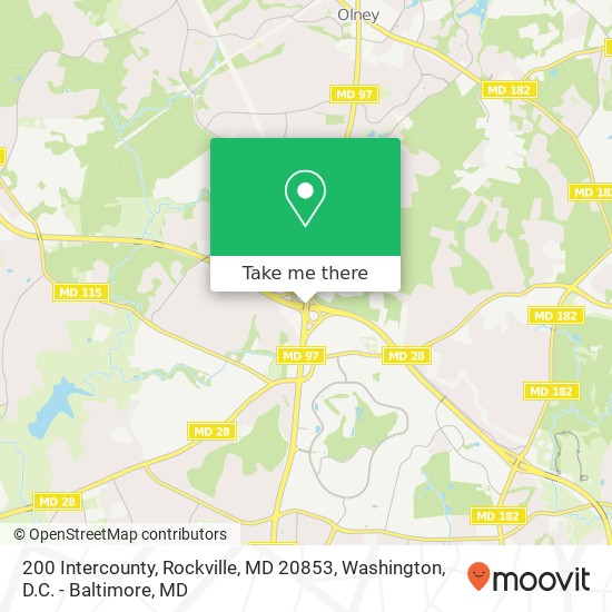 Mapa de 200 Intercounty, Rockville, MD 20853