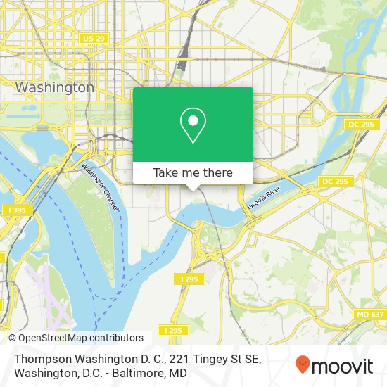 Mapa de Thompson Washington D. C., 221 Tingey St SE