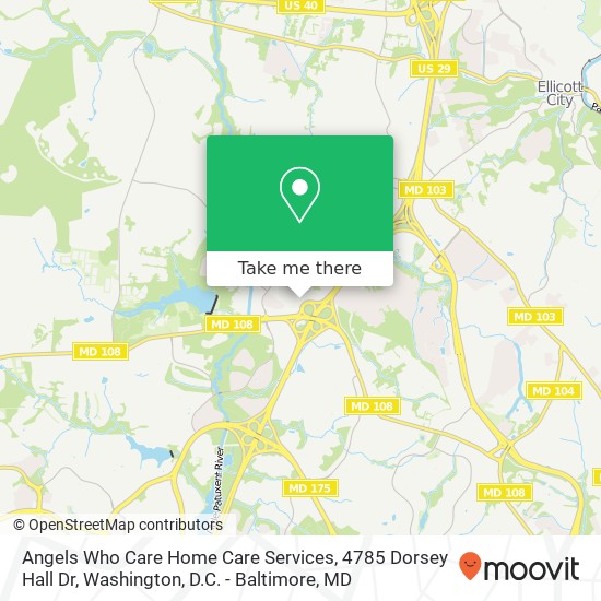 Mapa de Angels Who Care Home Care Services, 4785 Dorsey Hall Dr