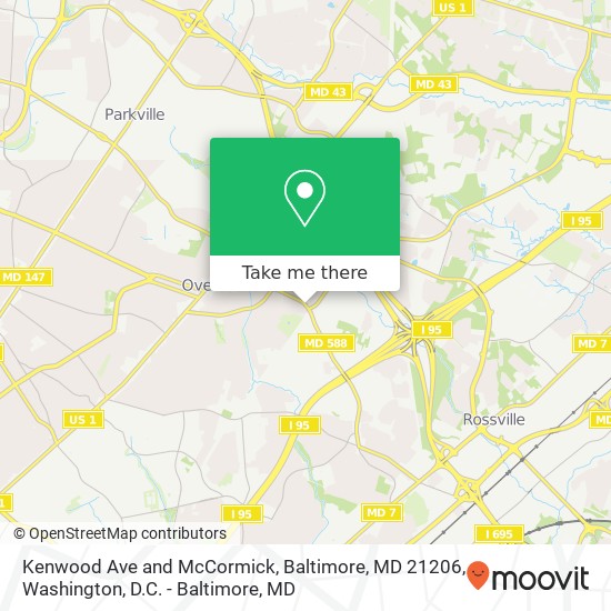 Mapa de Kenwood Ave and McCormick, Baltimore, MD 21206