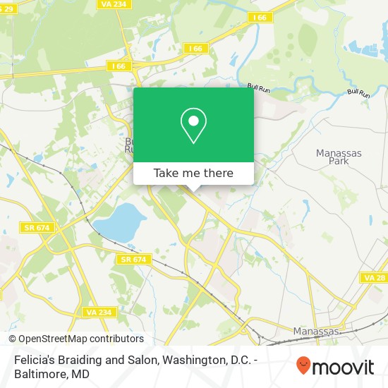 Felicia's Braiding and Salon map