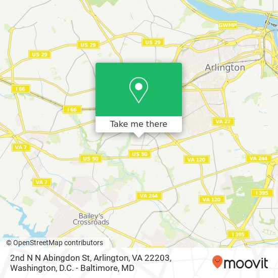 2nd N N Abingdon St, Arlington, VA 22203 map