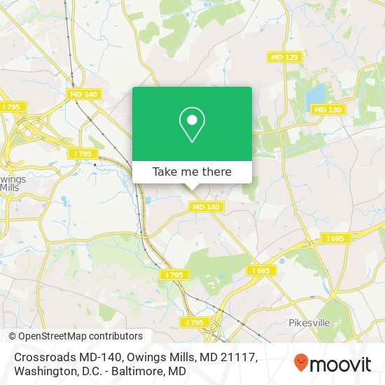 Crossroads MD-140, Owings Mills, MD 21117 map