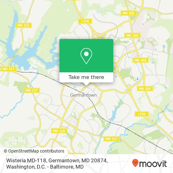 Mapa de Wisteria MD-118, Germantown, MD 20874