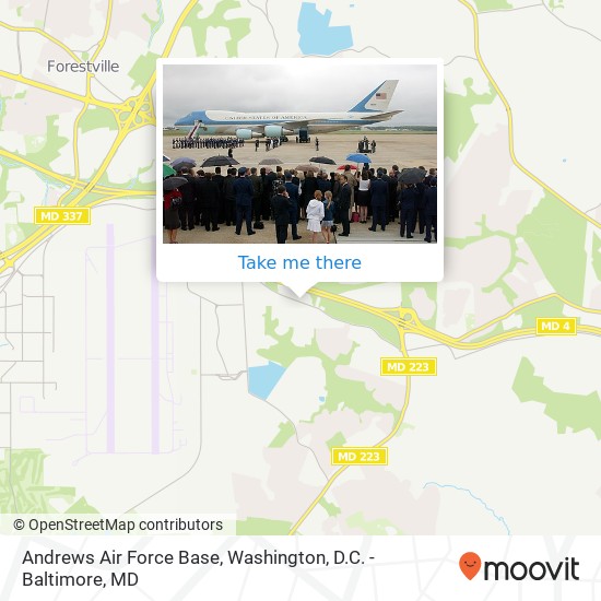 Mapa de Andrews Air Force Base