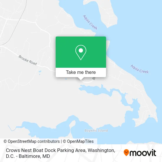 Crows Nest Boat Dock Parking Area map