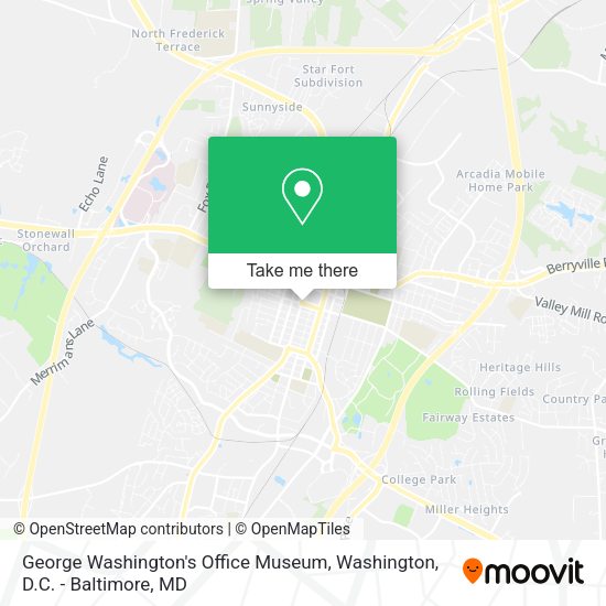 Mapa de George Washington's Office Museum