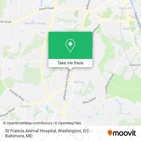 Mapa de St Francis Animal Hospital